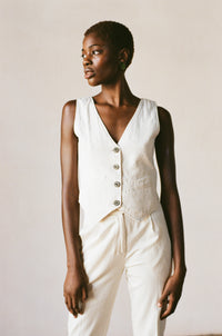 Maria Stanley Farra Vest in Bone