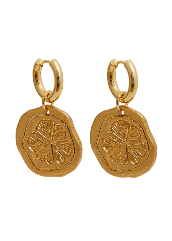 Lemon Slice Gold Earrings