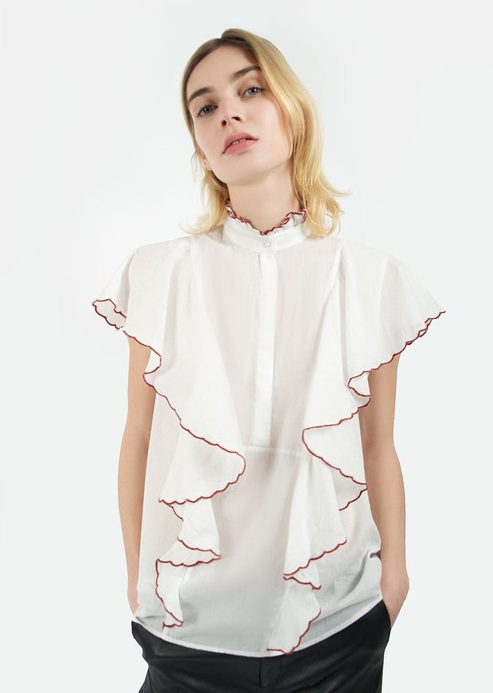 Lise Off White Cotton Top