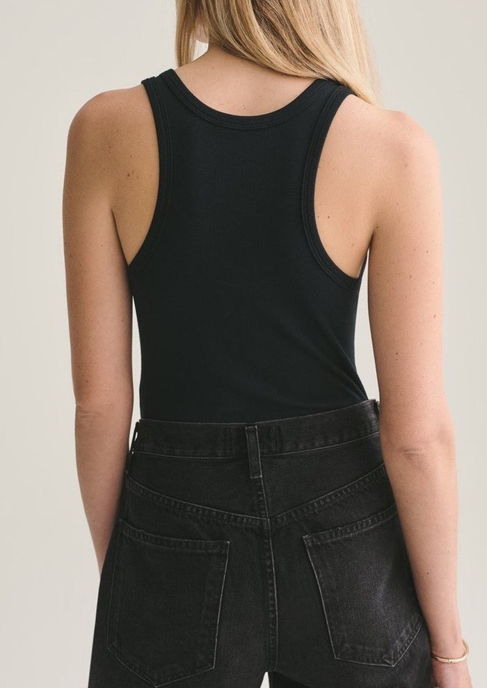 Ribbed tank body suit