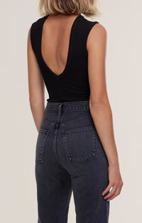 Sutton V Back Bodysuit in Black