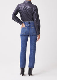 Calla Vegan Leather Shirt