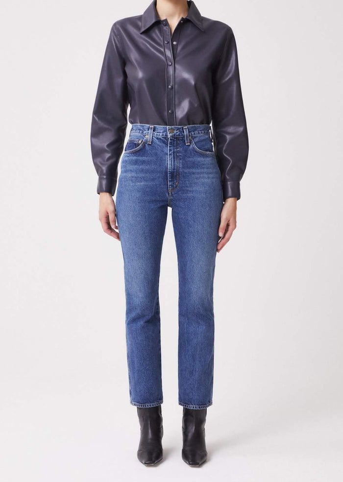 Calla Vegan Leather Shirt