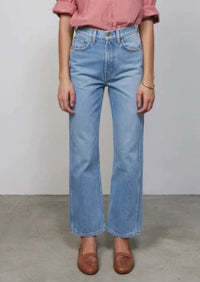 Plein High Rise Straight Leg Jeans in Light Vintage