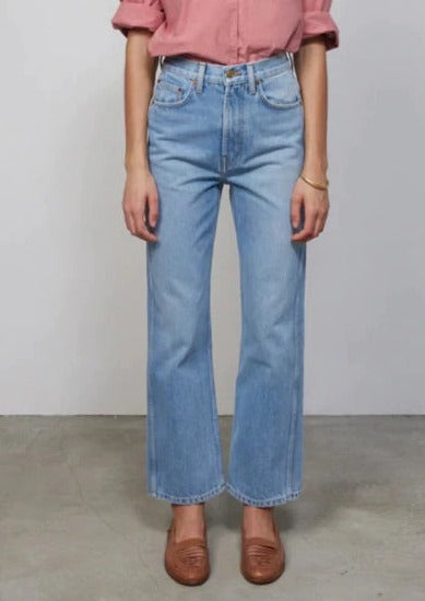 Plein High Rise Straight Leg Jeans in Light Vintage