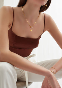 Layla Solid Ball Necklace