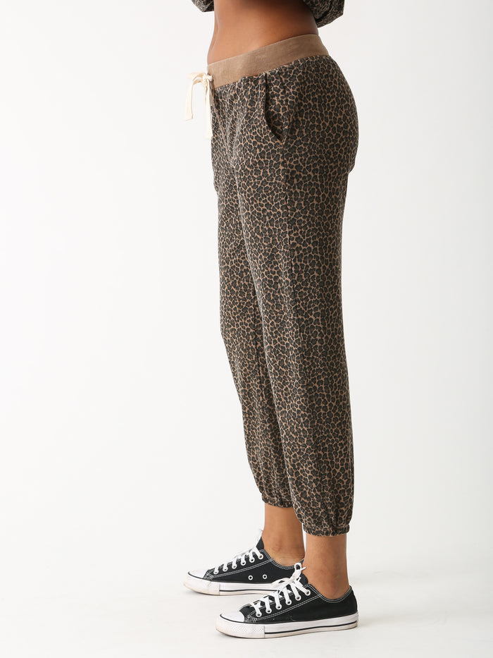 Vendimia Joggers in Leopard Print