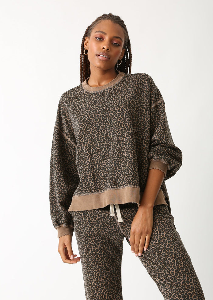 Neil Sweatshirt in Leopard Print