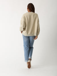 Boyfriend Sweatshirt with Peace motif