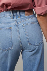 Plein High Rise Straight Leg Jeans in Light Vintage