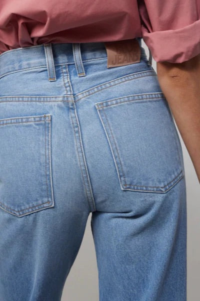 Plein High Rise Straight Leg Jeans in Light Vintage