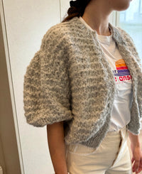 Alpaca Puffy Short Sleeved Cardigan