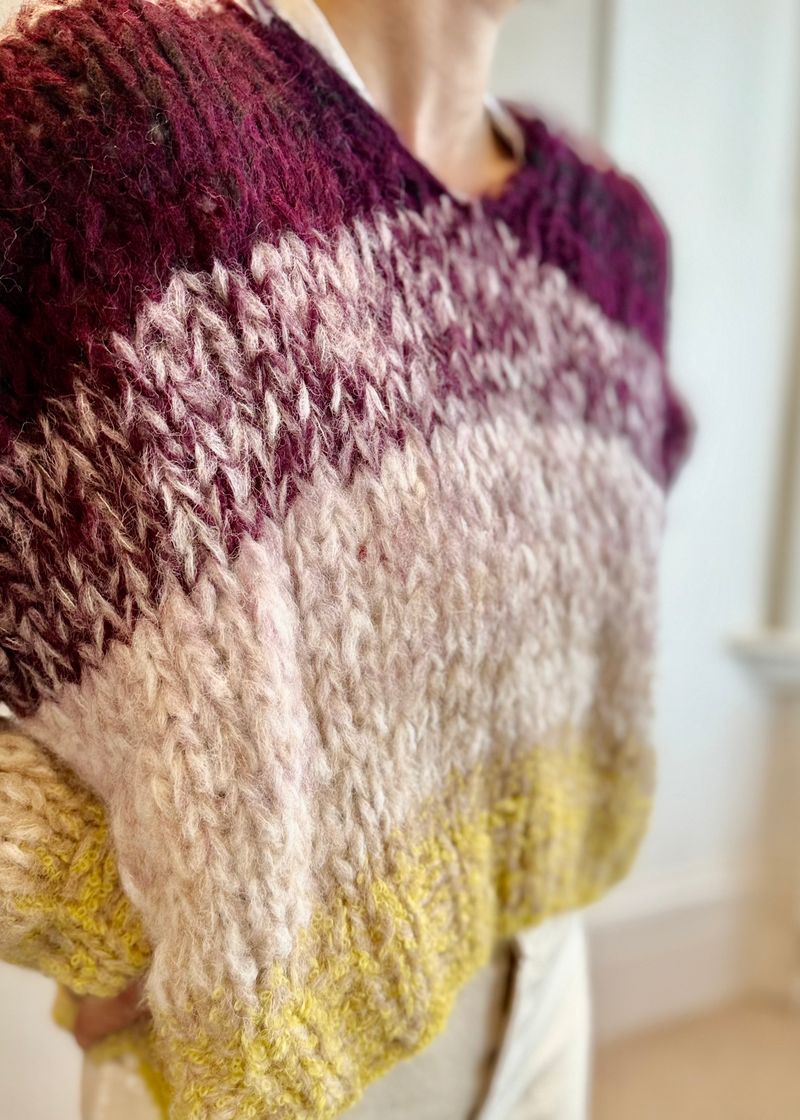 Alpaca Ombre V-neck Pullover