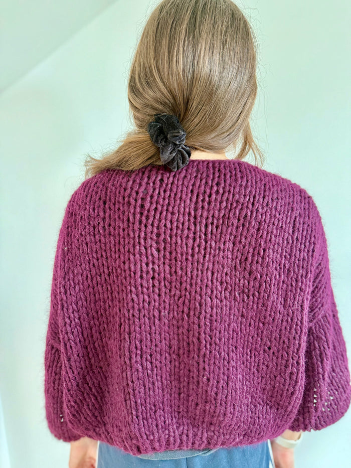 Alpaca Pearl Pattern Cardigan