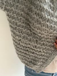 Alpaca Puffy Bomber Cardigan