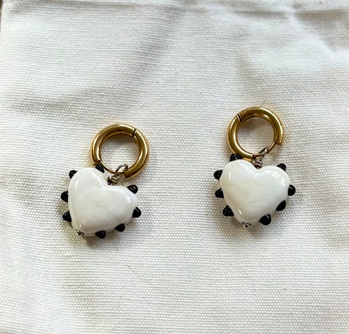 Milagros Heart Pair Ivory