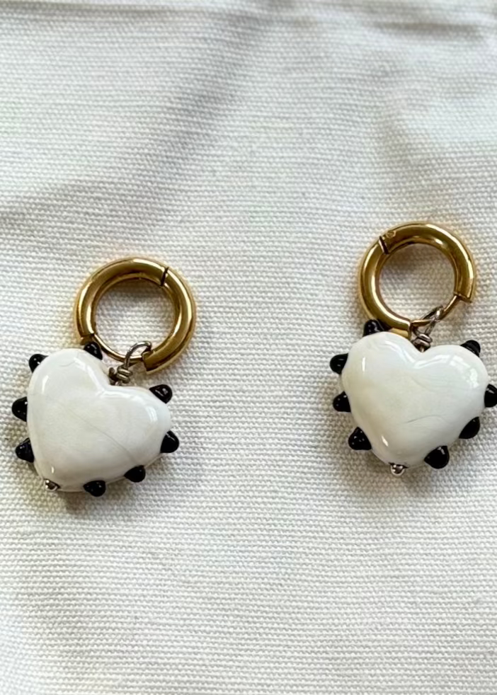 Milagros Heart Pair Ivory