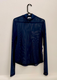 Short Sleeve Mesh Top in Cobalt
