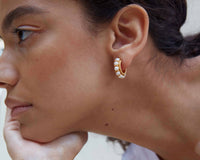 Rosalia Pearl Hoops