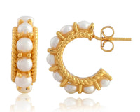 Rosalia Pearl Hoops