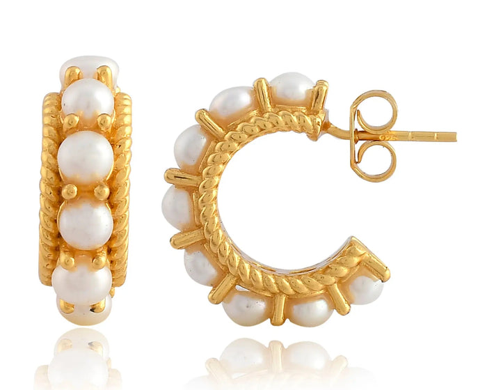 Rosalia Pearl Hoops