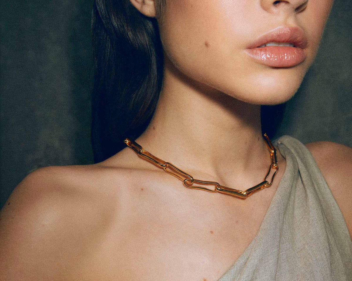 Gold Chunky Link Necklace