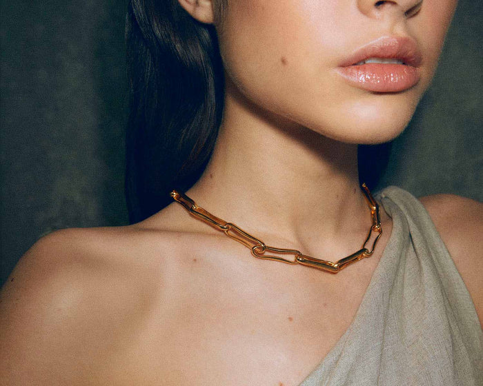 Gold Chunky Link Necklace