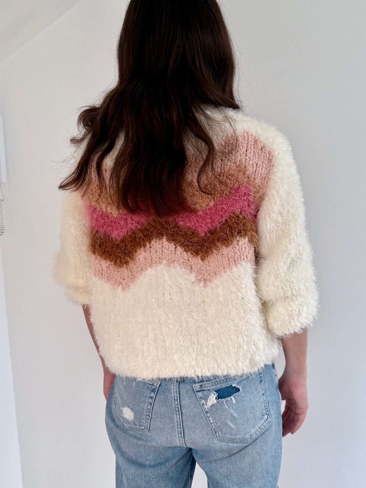 Fluffy Ecru Sweater
