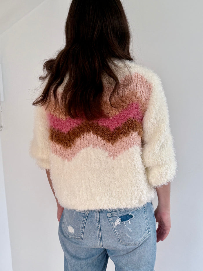 Fluffy Ecru Sweater
