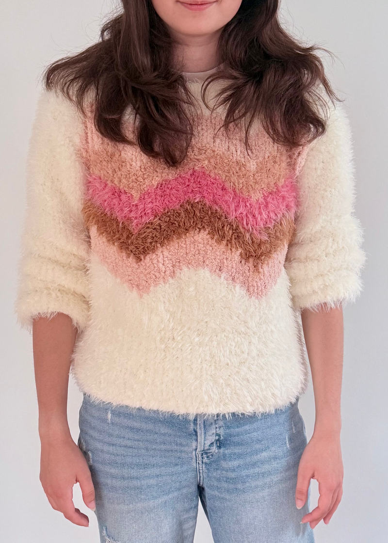 Fluffy Ecru Sweater