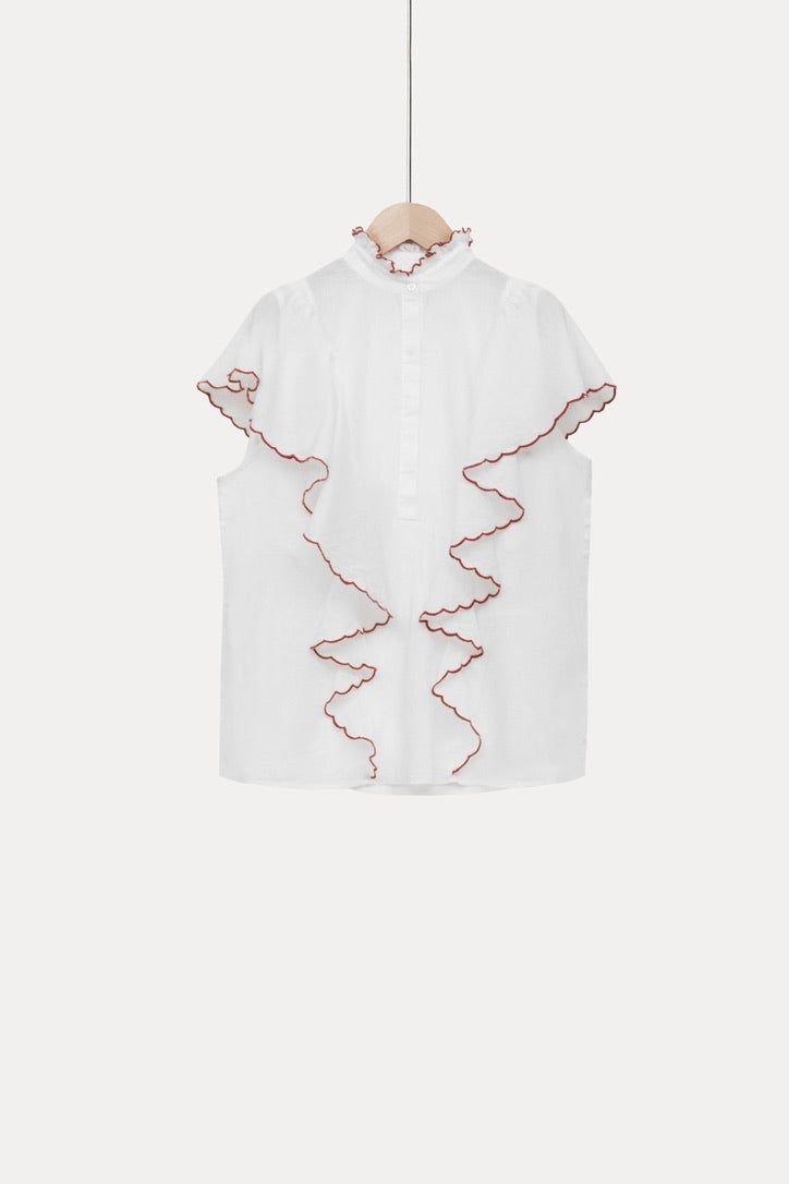 Lise Off White Cotton Top