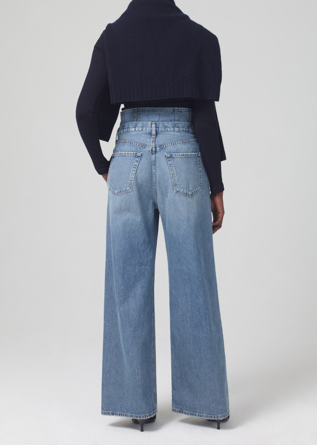 Corset waist jeans top