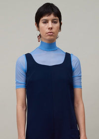 Short Sleeve Mesh Top in Cobalt