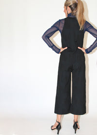 Zip Fronted Cropped Jumpsuit