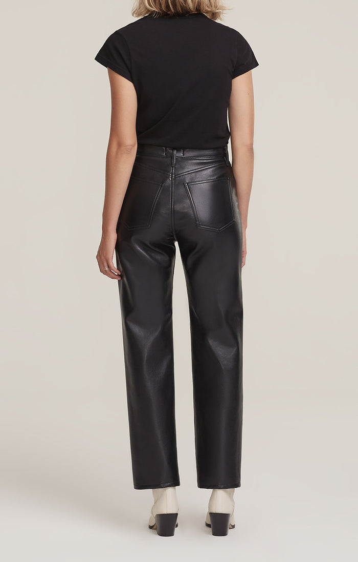 Recycled Leather 90s Pinched Waste Trousers