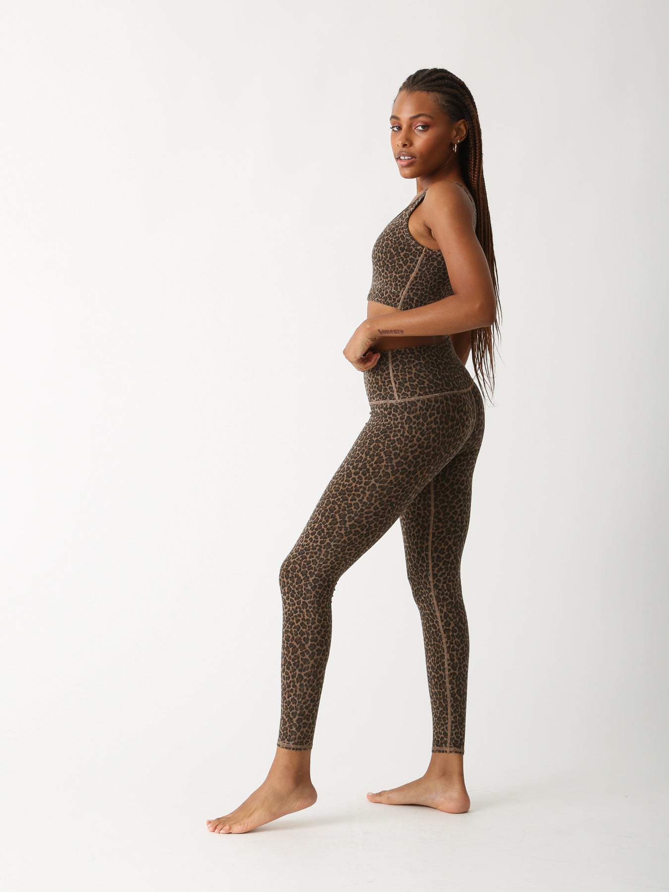 Brown leopard print leggings hotsell