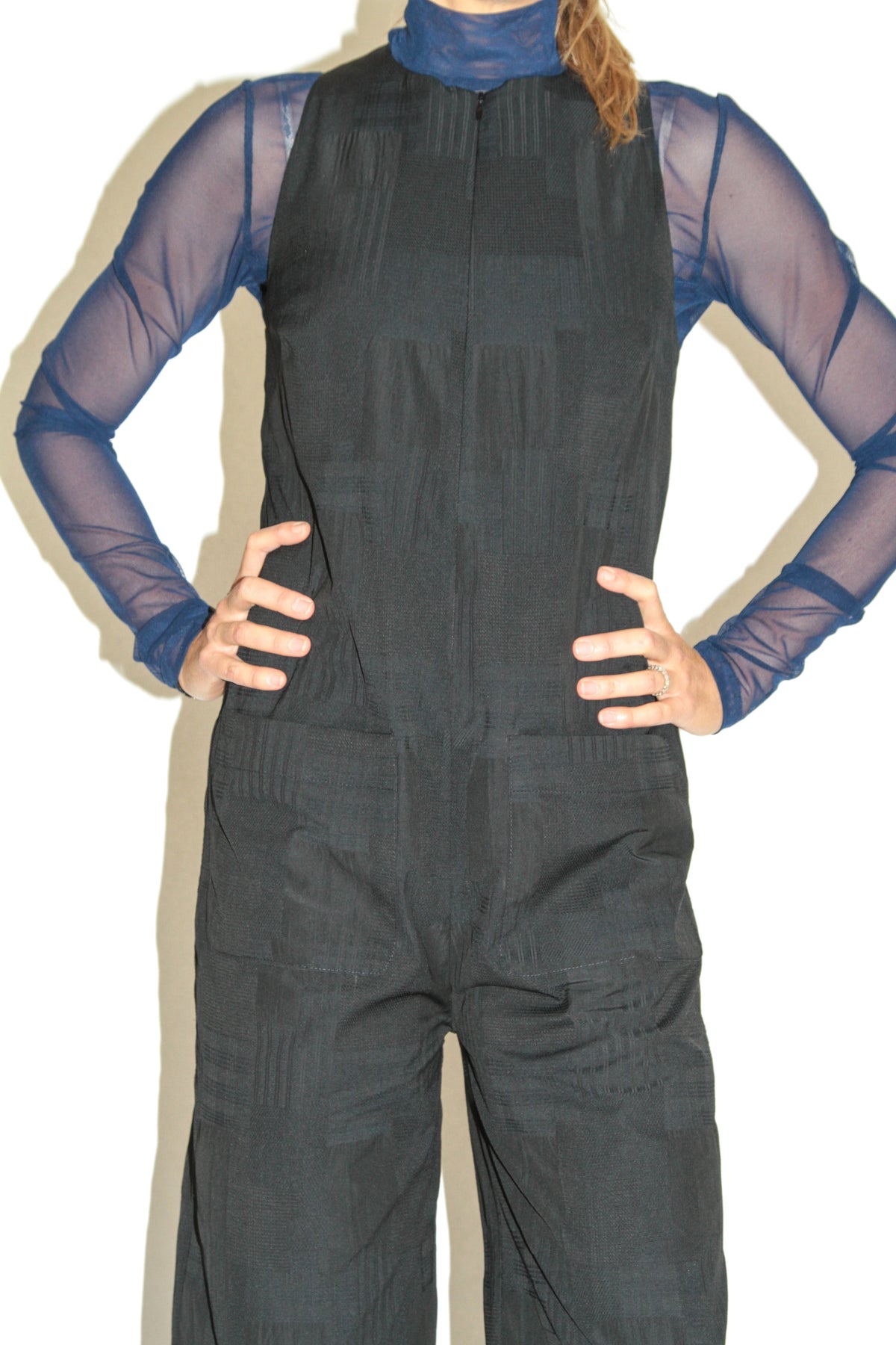 Zip Fronted Cropped Jumpsuit